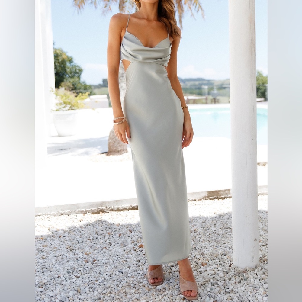Hello Molly ANGELS IN AMERICA MIDI DRESS Green XS